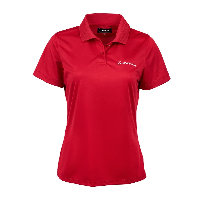 Boeing Signature Logo Women's Mesh Tech Polo