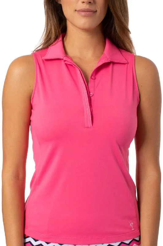 Hot Pink Sleeveless Fabulous Polo