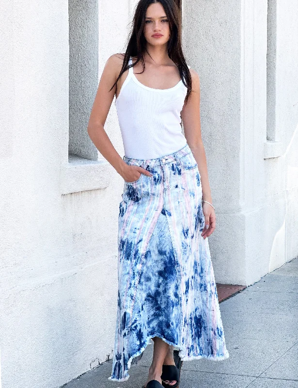 Selma Pieced Denim Maxi Skirt