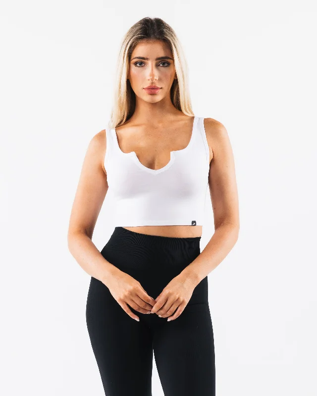 OT Slit Tank - White