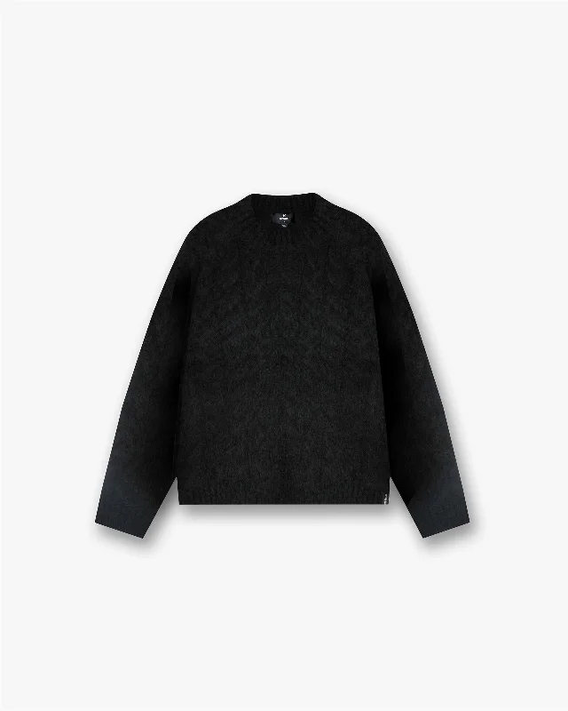 Cable Knit Sweater - Jet Black