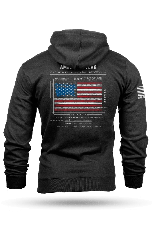 American Flag Schematic - Hoodie