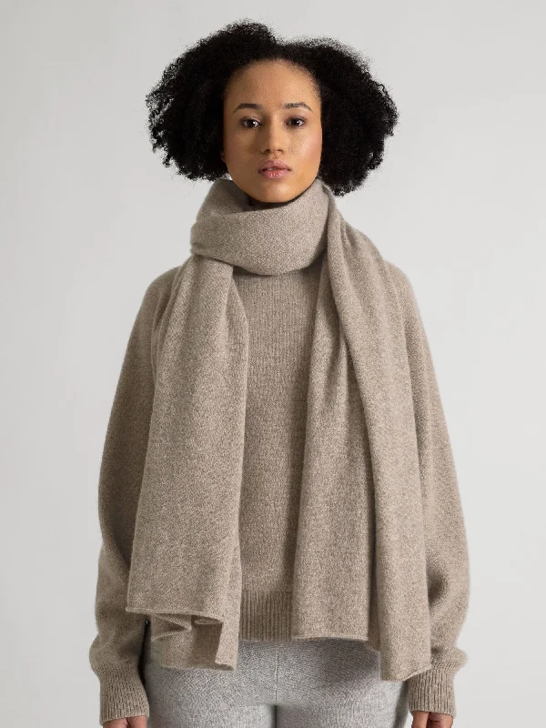 Cashmere scarf "Signature" - toast