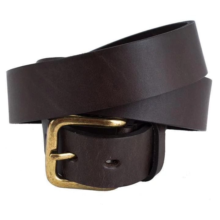 Pioneros Mens Plain brown belt