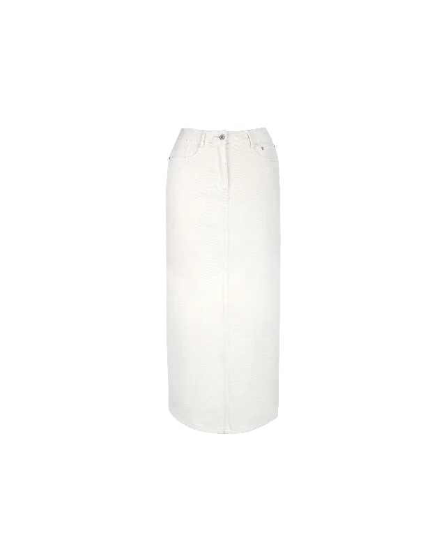 SUBLIME DENIM MAXI SKIRT CREAM