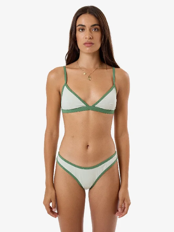 Jade Fixed Triangle Bikini Top - Celadon Tint