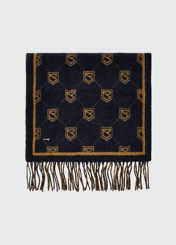 Templehouse Ladies Wool Scarf - Navy