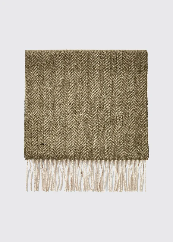 Kingsley Ladies Wool Scarf - Olive