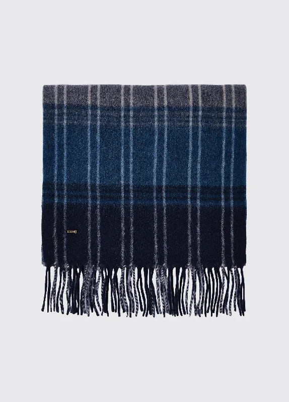 Gleneagle Wool Scarf - Peacock Blue