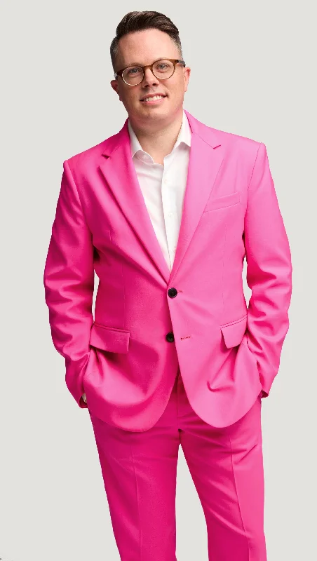 #VotingSuitsYou Unisex Ally Blazer in Seasonless Wool | Bright Pink