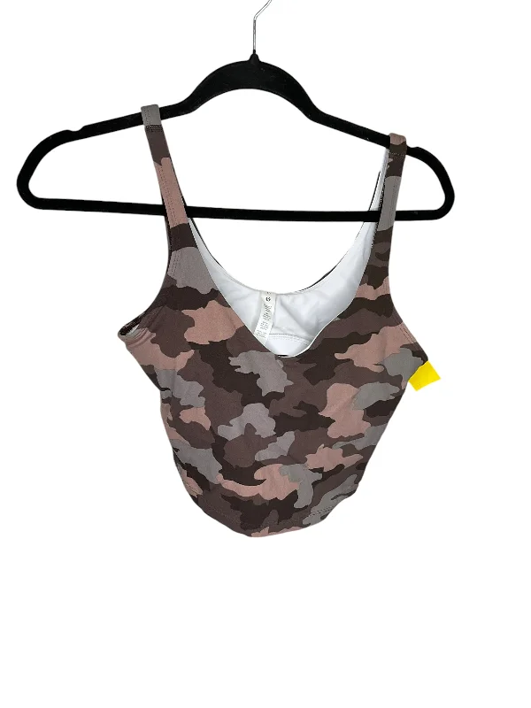 Athletic Bra By Lululemon In Camouflage Print, Size: 10