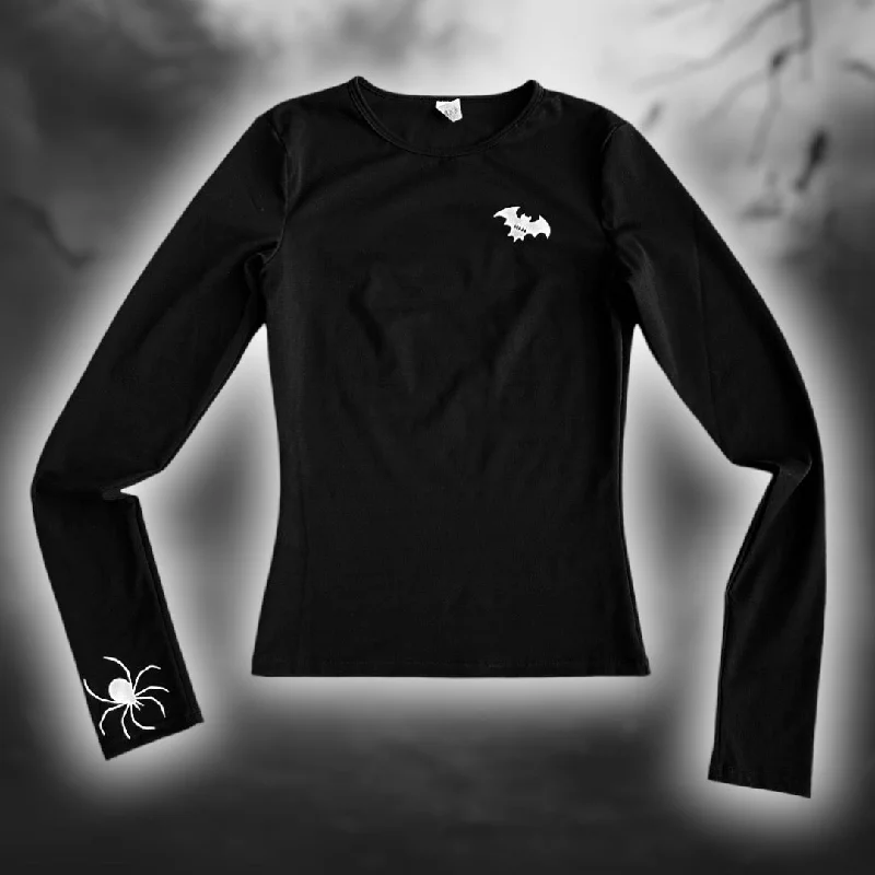 BATTY GOTH MOMMY - BLACK LONG SLEEVE COMPRESSION